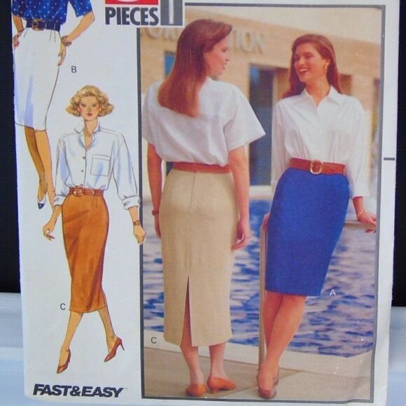 1990 Vintage Butterick 4869 Misses Skirt Pattern - Picture 2 of 6